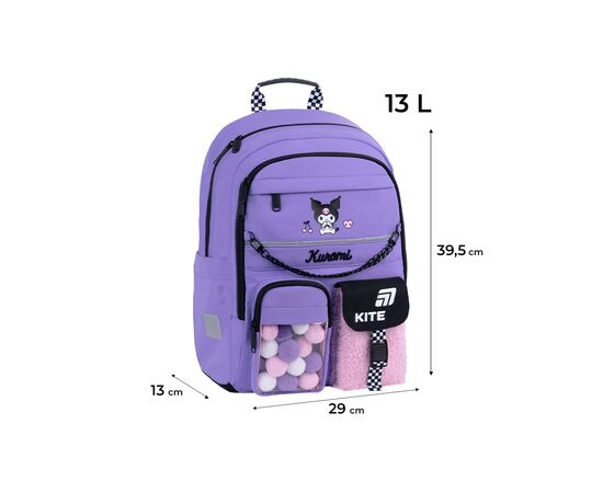 Рюкзак шкільний Kite Education 584 HK Kuromi (HK26-584M), зображення 12