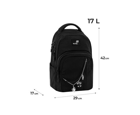 Рюкзак школьный Kite Education teens 2578M Black&Charm (K26-2578M-1), изображение 12