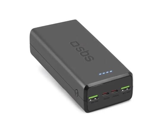 Батарея универсальная SBS 30000mAh 20W PD,QC, 2xUSB-A, 2xUSB-C Black (TTBB30000PD20K)