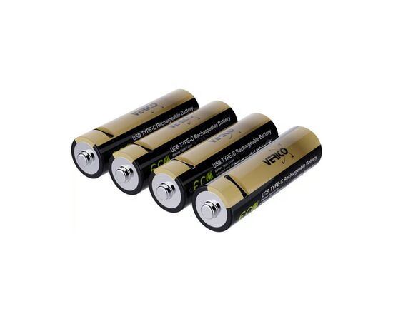 Аккумулятор Verico AA USB Type-C 2220mAh/3330mWh-1.5V Li-ion 4шт./уп. (Loop Energy PRO) (1UDBT-A6WEAC-NN)