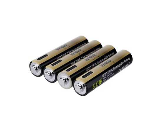 Аккумулятор Verico AAA USB Type-C 750mAh/1125mWh-1.5V Li-ion 4шт./уп. (Loop Energy PRO) (1UDBT-A7WEAC-NN)