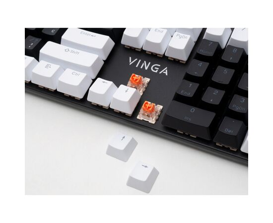 Клавиатура Vinga KBGM-095 LED Orange Switch USB White/Black (KBGM-095Y White/Black), изображение 6