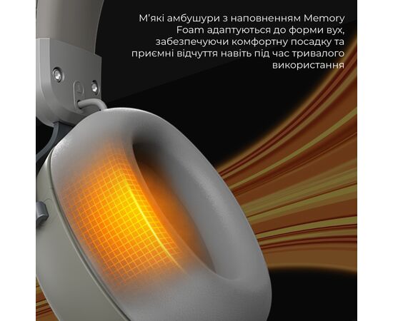 Наушники Ajazz AHM08 MAX 3-Mode Grey (AHM08-MAX-GW), изображение 12