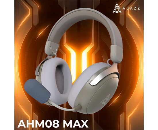Наушники Ajazz AHM08 MAX 3-Mode Grey (AHM08-MAX-GW), изображение 6