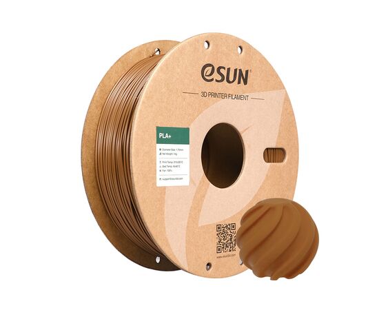 Пластик для 3D-принтера eSUN PLA+ 1.75мм, 1кг, brown (PLA+P175C1)