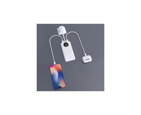 Батарея универсальная Dudao 10000mAh K12 22.5W, PD, QC, 2*USB-A, USB-C(In/Out), White (6976625333875), изображение 2