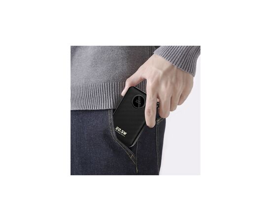 Батарея универсальная Dudao 20000mAh K14+ 22.5W, PD, QC, USB-A, USB-C(In/Out), with built-in USB-C/Lightning cables, Black (6977196680016), изображение 5