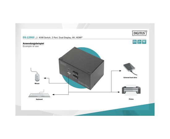 Коммутатор KVM Digitus DS-12860, изображение 6