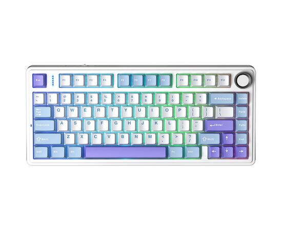 Клавіатура Aula F75 Gasket Reaper Wireless/Bluetooth/USB UA Purple (6978080501479)