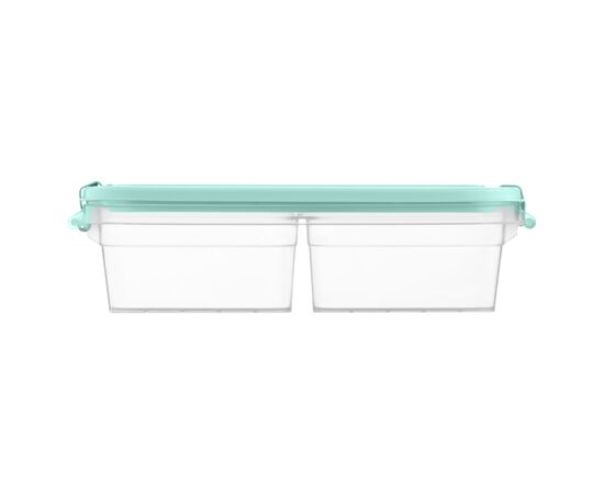 Харчовий контейнер Ardesto Fresh двосекційний 2х0.25л, пластик, прямокутна, блакитний (AR1302B), зображення 2
