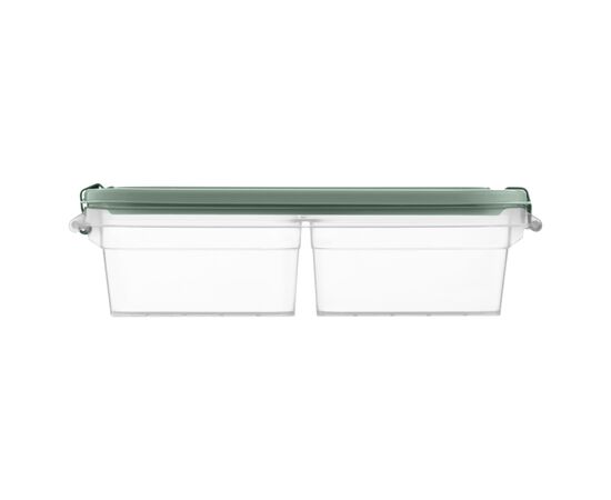 Пищевой контейнер Ardesto Fresh двосекційний 2х0.25л, пластик, прямокутна, зелений (AR1302G), изображение 2