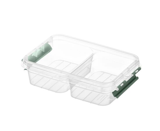 Пищевой контейнер Ardesto Fresh двосекційний 2х0.25л, пластик, прямокутна, зелений (AR1302G), изображение 4