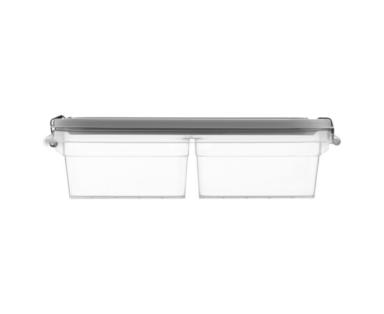 Пищевой контейнер Ardesto Fresh двосекційний 2х0.25л, пластик, прямокутна, сірий (AR1302R), изображение 2