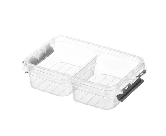 Пищевой контейнер Ardesto Fresh двосекційний 2х0.25л, пластик, прямокутна, сірий (AR1302R), изображение 4