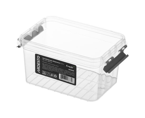 Харчовий контейнер Ardesto Fresh 1.2л, пластик, прямокутна, сірий (AR1304R), зображення 4