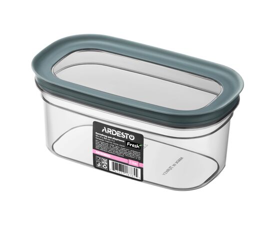 Пищевой контейнер Ardesto Fresh 1л, пластик, прямокутна, сірий (AR1308GG)