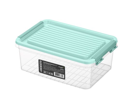 Харчовий контейнер Ardesto Fresh 2.8л, пластик, прямокутна, блакитний (AR1306B)