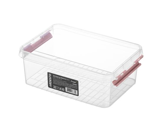 Пищевой контейнер Ardesto Fresh 2.8л, пластик, прямокутна, рожевий (AR1306P), изображение 4