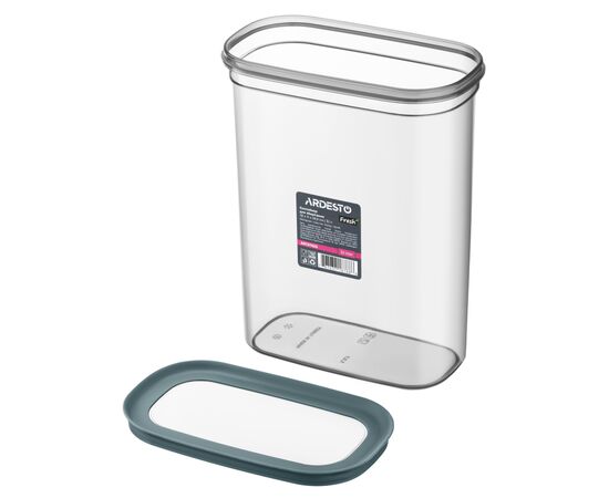 Харчовий контейнер Ardesto Fresh 3.1л, пластик, прямокутна, сірий (AR1311GG), зображення 3