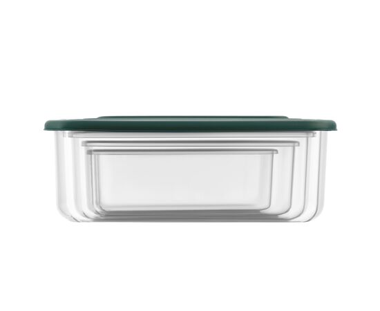 Пищевой контейнер Ardesto Fresh Набір 0.25/0.5/0.75/1.2л, пластик, прямокутна, зелений (AR1312G), изображение 2