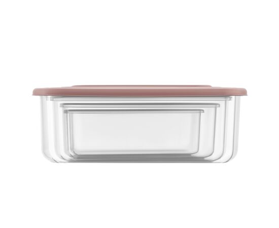 Пищевой контейнер Ardesto Fresh Набір 0.25/0.5/0.75/1.2л, пластик, прямокутна, рожевий (AR1312P), изображение 2