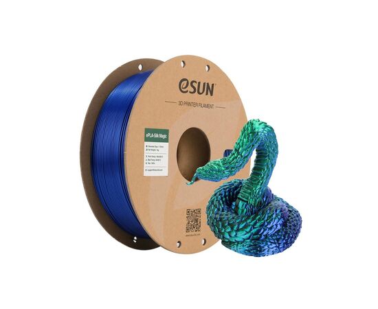 Пластик для 3D-принтера eSUN ePLA-Silk Magic 1кг, 1.75мм, blue-green (ePLA-SilkMagic-P175GU1), зображення 2