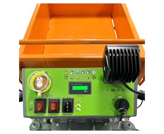 Тележка грузовая GTM самоходный на колесах (дампер) 500кг/акк. 32Ah (E50M/32A), изображение 5