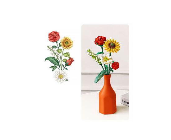 Конструктор LOZ mini Букет цветов 3 (1659), изображение 2