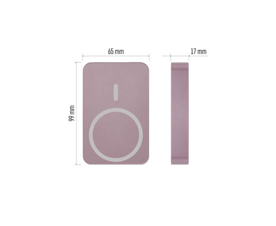 Батарея универсальная EMOS 10000mAh WI1046, 20W, Wireless, salmon (B0551S), изображение 3