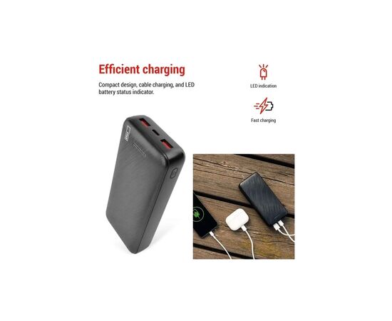 Батарея универсальная EMOS 20000mAh AlphaQ3, 22.5W, black (B0572B), изображение 11