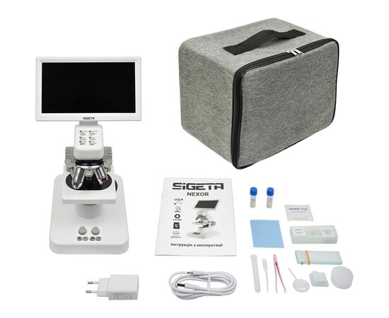 Микроскоп Sigeta Цифровий NEXOR 80x-800x 2 MP 7" LCD (65205), изображение 11