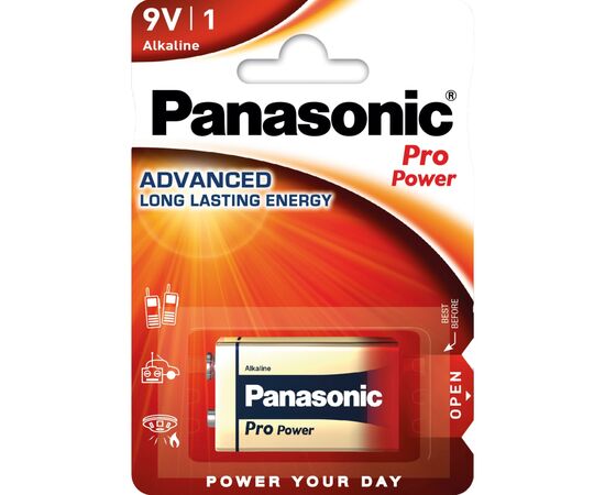 Батарейка Panasonic Крона 6LR61 Pro Power лужна * 1 (6LR61XEG/1BP)