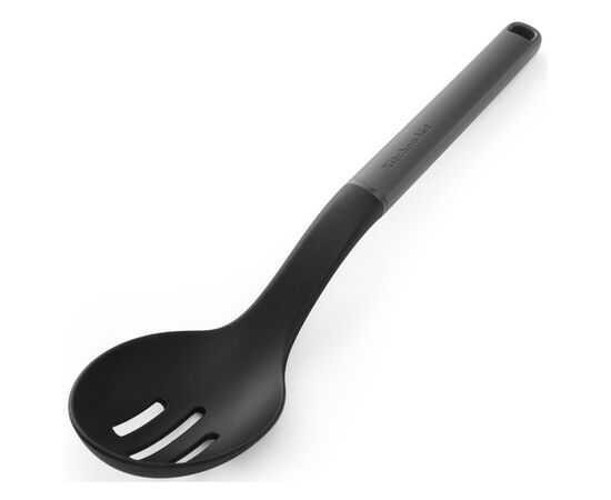 Ложка поварская KitchenAid Classic для сервірування з прорізами 34 см сірий (KHA004OHCHGG), изображение 2