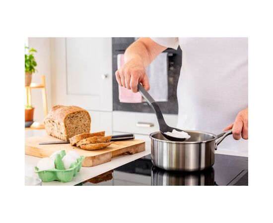 Ложка поварская KitchenAid Classic для сервірування з прорізами 34 см сірий (KHA004OHCHGG), изображение 4