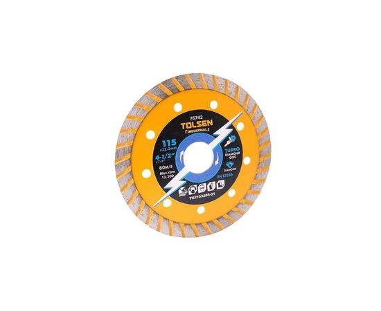 Круг відрізний Tolsen Профі алмазний Турбо 180×22.2х10 мм (76745)