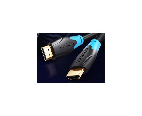 Кабель мультимедийный HDMI M to HDMI M 0.75m black Vention (AACBE), изображение 2