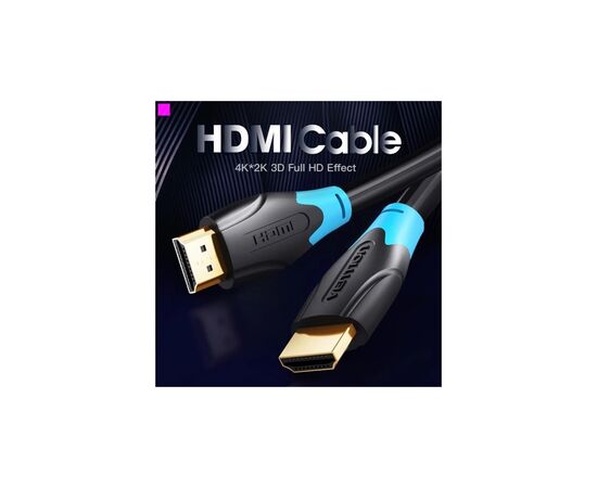 Кабель мультимедийный HDMI M to HDMI M 1.5m black Vention (AACBG), изображение 2