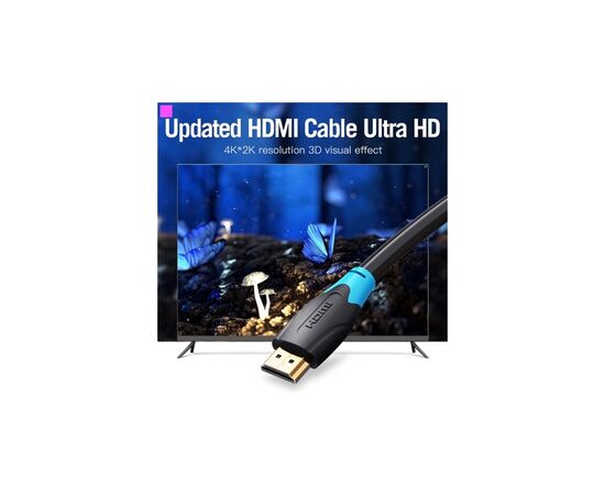 Кабель мультимедийный HDMI M to HDMI M 1.5m black Vention (AACBG), изображение 7