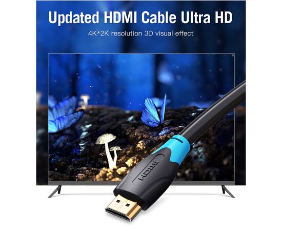 Кабель мультимедийный HDMI M to HDMI M 15.0m black Vention (AACBN), изображение 3