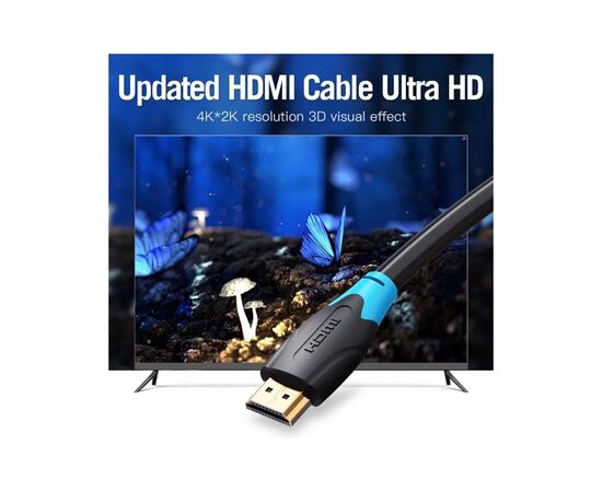 Кабель мультимедийный HDMI M to HDMI M 25.0m black Vention (AACBS), изображение 3