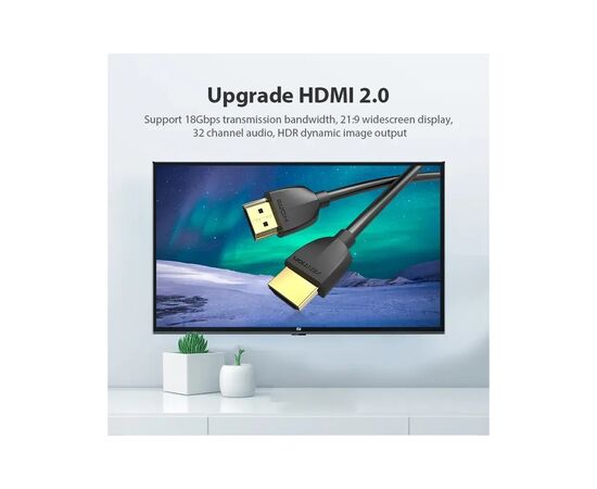 Кабель мультимедийный HDMI M to HDMI M 0.5m black Vention (AAIBD), изображение 6