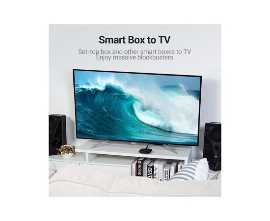 Кабель мультимедийный HDMI M to HDMI M 2.0m flat black Vention (AAKBH), изображение 5