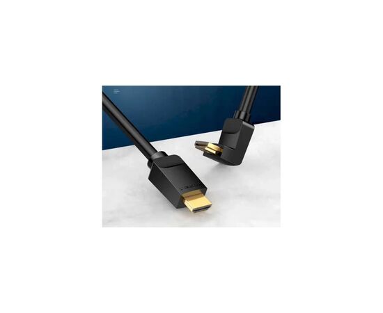 Кабель мультимедийный HDMI M to HDMI M 1.5m 90° corner black Vention (AAQBG), изображение 3