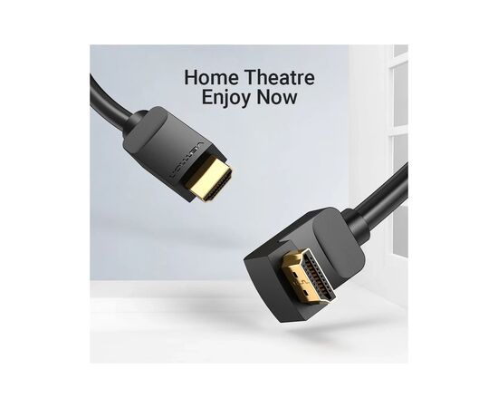 Кабель мультимедийный HDMI M to HDMI M 3.0m 90° corner black Vention (AAQBI), изображение 10