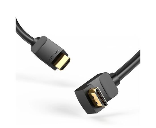 Кабель мультимедийный HDMI M to HDMI M 3.0m 90° corner black Vention (AAQBI), изображение 4