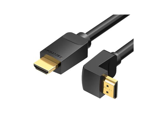 Кабель мультимедийный HDMI M to HDMI M 3.0m 90° corner black Vention (AAQBI)