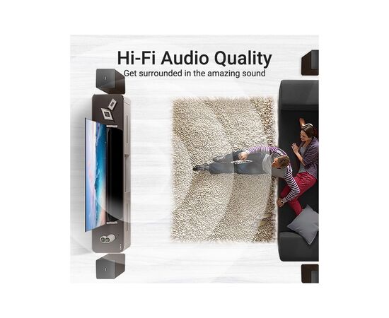 Кабель мультимедийный HDMI M to HDMI M 1.0m 8K cotton braided black Vention (AAUBF), изображение 12