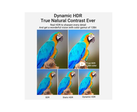 Кабель мультимедийный HDMI M to HDMI M 1.0m 8K cotton braided black Vention (AAUBF), изображение 7