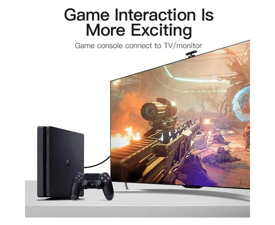 Кабель мультимедийный HDMI M to DVI M 2.0m black Vention (ABFBH), изображение 4