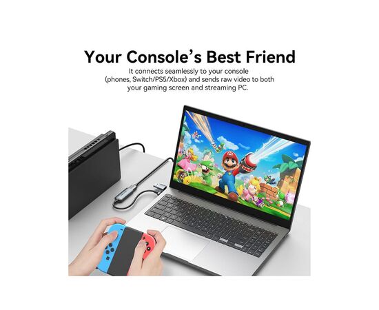 Переходник USB-C + USB-A to HDMI M 0.1m video capture gray Vention (ACWHA), изображение 6